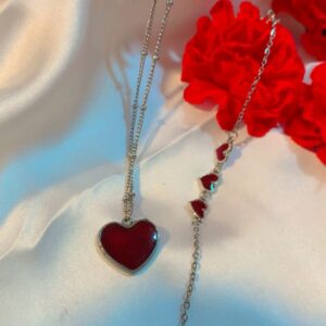 Mini heart Locket and bracelet