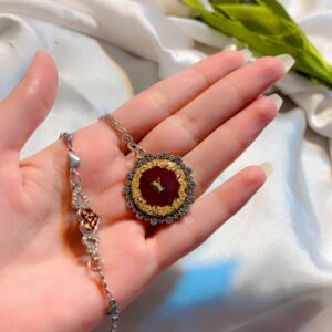 Resin locket and bracelet with name