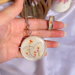 Resin Keychain and ring with hair preservation